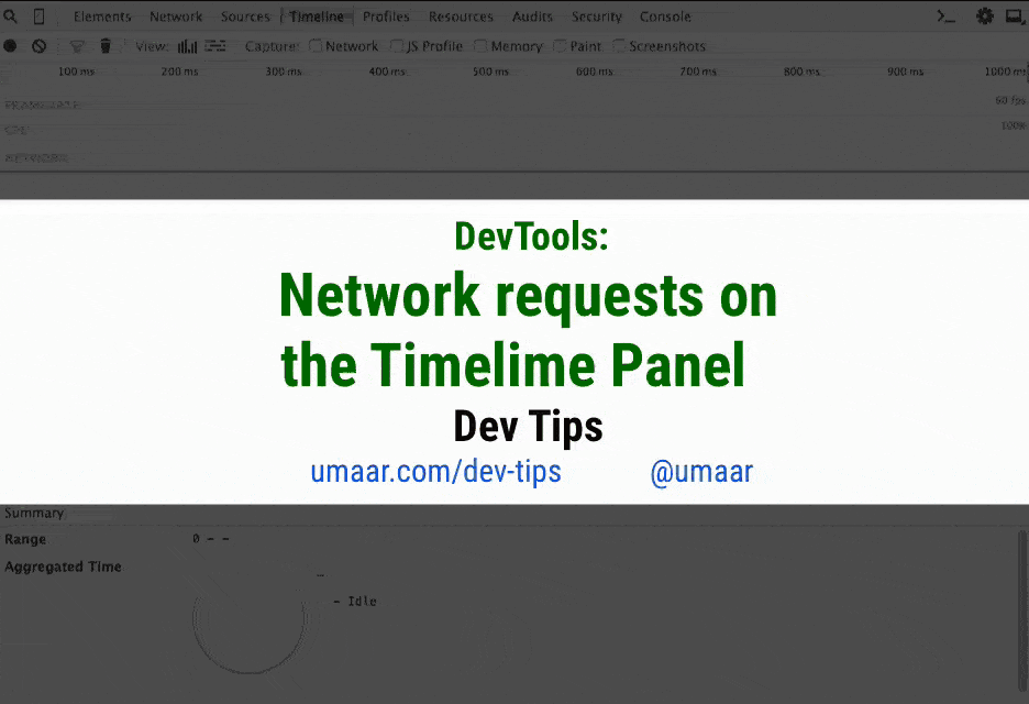 Network requests on the Performance Panel