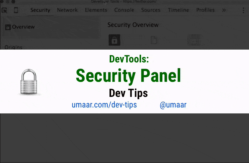 View security related information in the new Security Panel