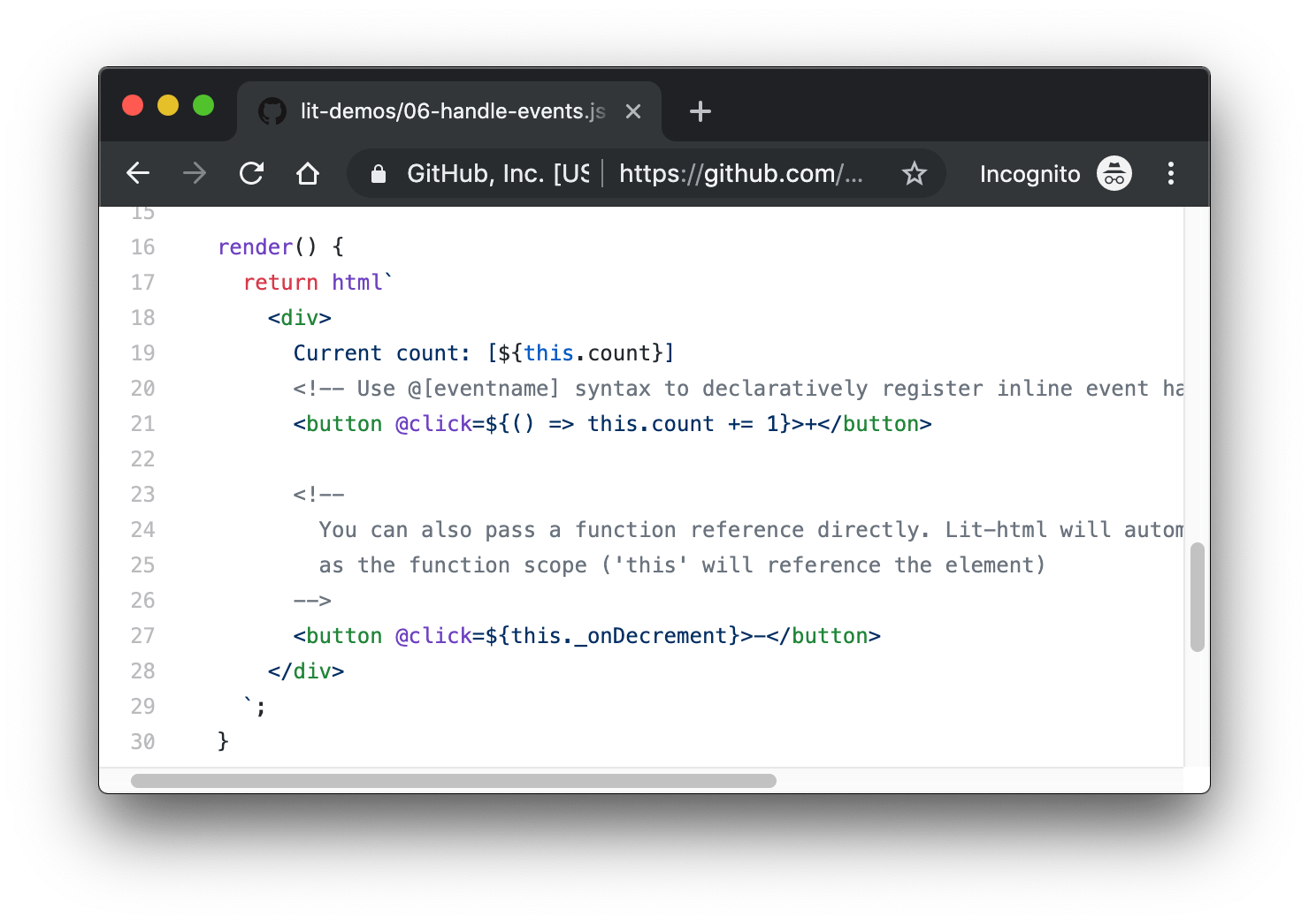 Lit Demo Code