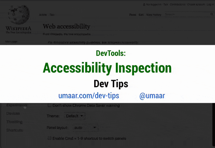 Use Accessibility Inspection to better understand how accessible your markup is