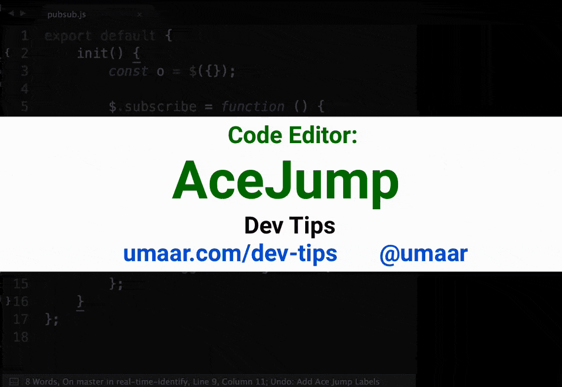 Use the AceJump feature of your preferred editor to quickly move to a particular place in code
