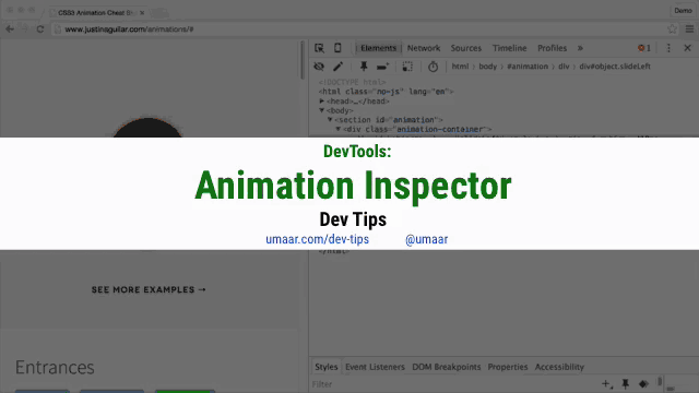 Use the animation inspector to change and modify running animations