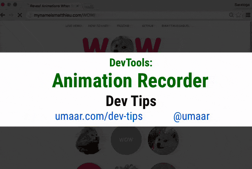Use the animation recorder to record transitions and animations