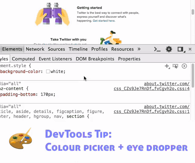 Chrome DevTools: Color Picker