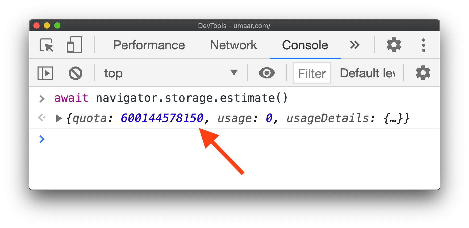 Storage quota