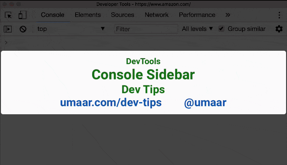 Cleaner logs with the Console Sidebar