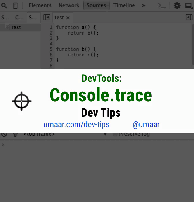 Print out a quick stack trace from the Console