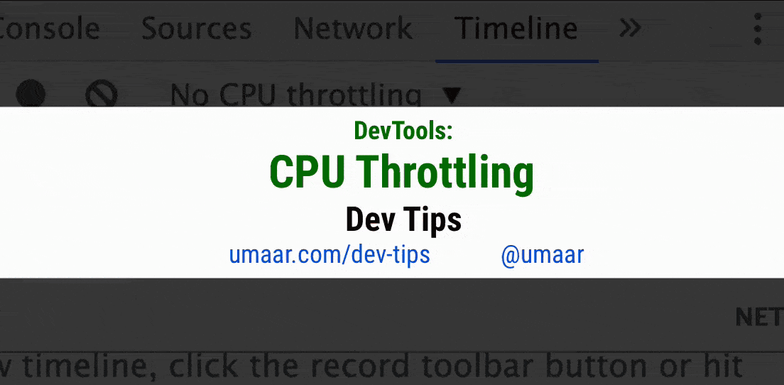 Throttle the CPU for a deeper understanding on page performance