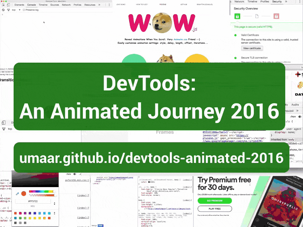 Slides for my talk, DevTools an Animated Journey 2016 are available