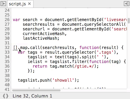 Faster code editing by cycling through editing locations in the Sources Panel