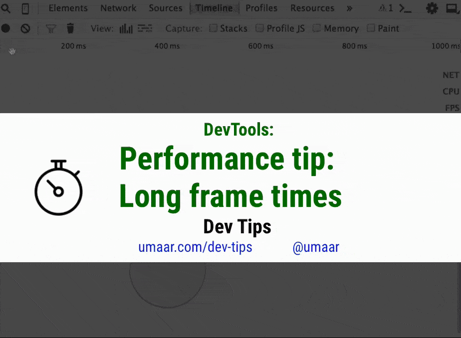 DevTools (Performance) Easily identify long frame times