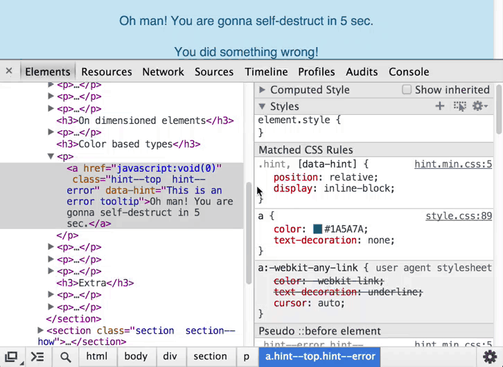 How to trigger a CSS Pseudo class with DevTools