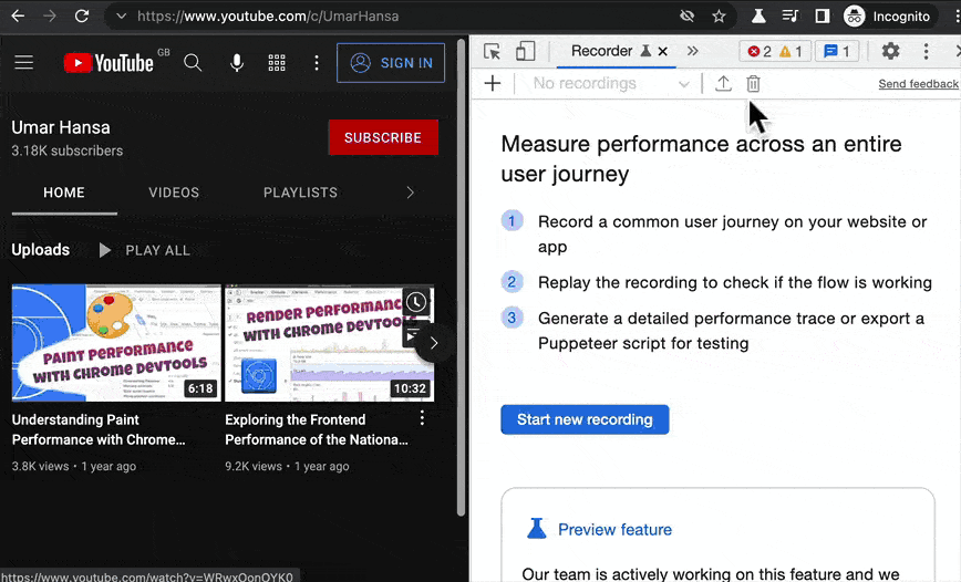 Record and playback your user journeys