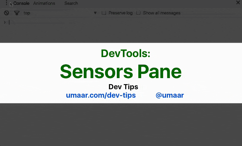 Use the Sensors Pane to control specific device sensors