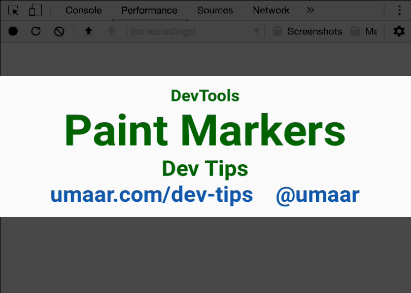 Better Paint markers in a Performance recording