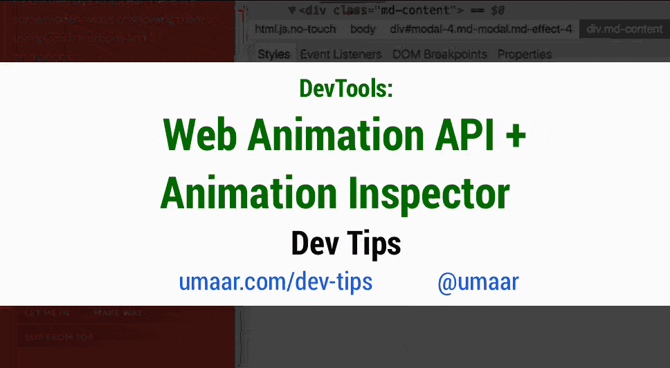Expose Web Animation API instances from the Animation Inspector